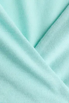 Top en jersey avec encolure en V - Turquoise
