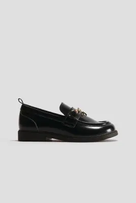 Loafers avec charm - Noir/nœuds