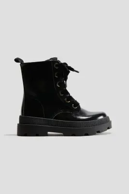 Bottines à lacets - Noir