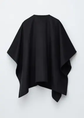 Cape en laine - Noir