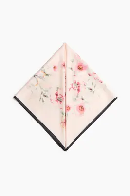 Foulard à motif - Rose poudré/fleurs