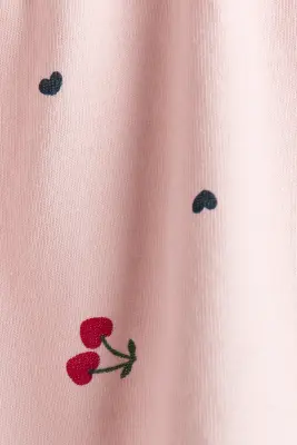 Robe en coton - Rose clair/cerises