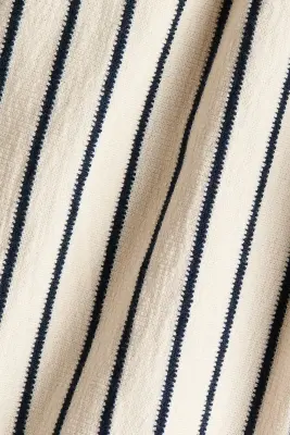 Combinaison en coton - Beige clair/rayures bleu foncé