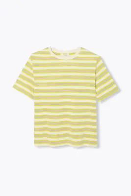 T-shirt rayé en jersey Femme