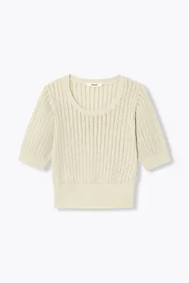 Pull court à paillettes Femme