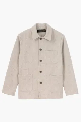 Veste de travail en laine - Écru