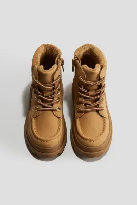Bottines à lacets - Kaki