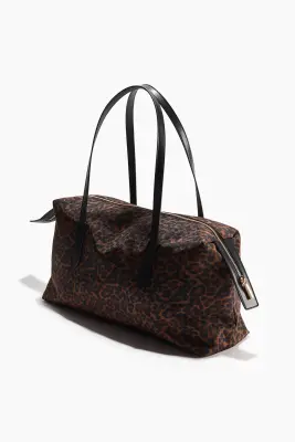 Sac shopping - Noir/imprimé léopard