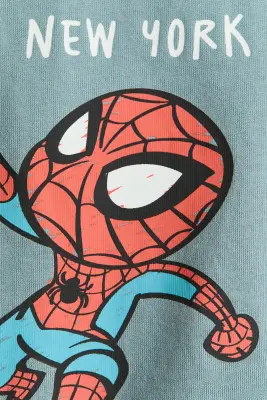 Débardeur en coton avec motif imprimé - Turquoise/Marvel Comics