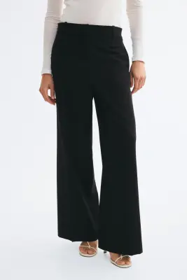 Pantalon chic à jambes larges - Noir