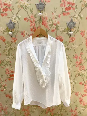 Nouveau ! LAURENCE BRAS Blouse Magrita White -40%