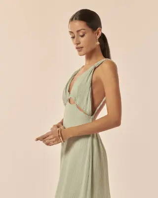 Robe longue Bubble River Green
