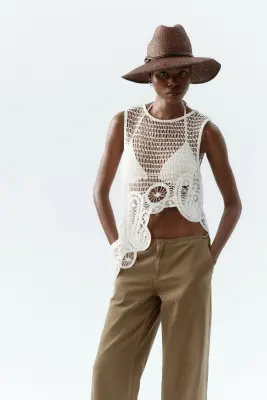 Chapeau de paille fait main - Marron foncé