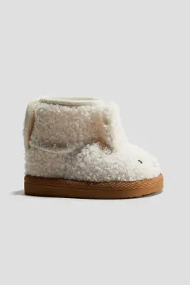 Bottines en tissu Teddy bear avec applications - Cream/Miffy