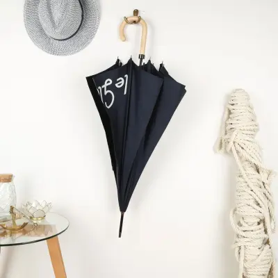 Parapluie à canne en bois siglé Le Glazik