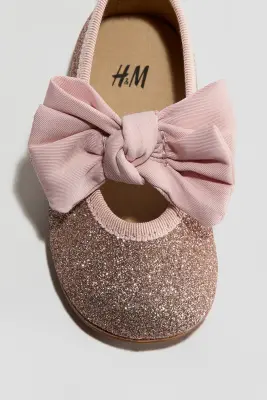Ballerines avec nœud - Rose clair