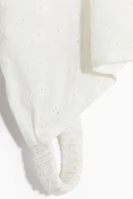 Broderie anglaise head scarf - Blanc