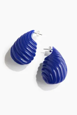 Boucles d'oreilles d'exception en forme de gouttes - Bleu