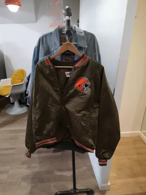 Veste bomber vintage Chalk Line Cleveland Browns