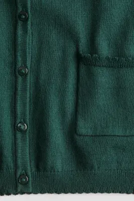 Gilet scolaire en coton - Vert foncé