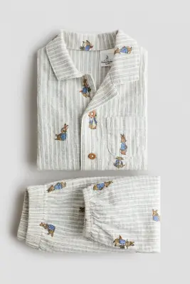 Ensemble 2 pièces chemise et pantalon - Bleu clair/Pierre Lapin