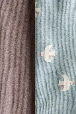 Lot de 2 leggings Room-to-grow - Turquoise/oiseaux