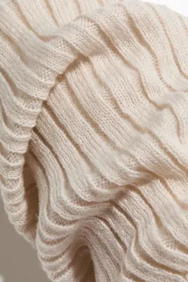 Lot de 2 paires de jambières en maille côtelée - Crème/beige