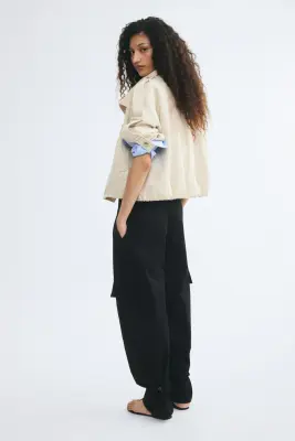 Pantalon barrel cargo - Noir