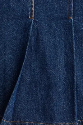 Jupe plissée - Bleu denim foncé