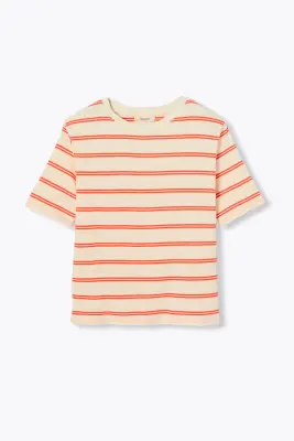 T-shirt rayé en jersey Femme