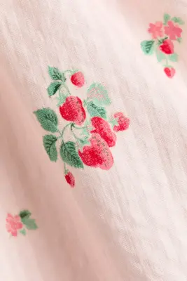 Robe étagée en coton - Rose clair/fleuri