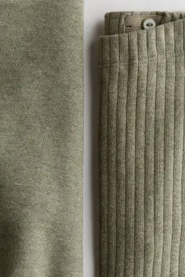 Ensemble 2 pièces en coton - Vert kaki