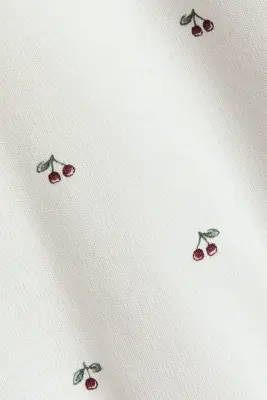 Combi-pilote matelassée - Blanc/cerises