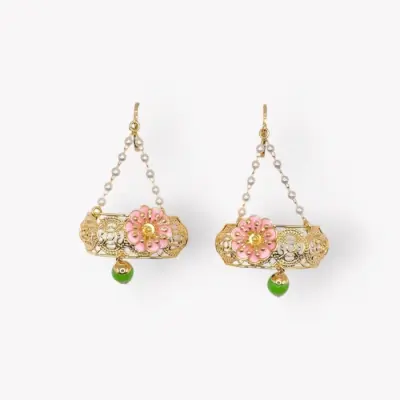 Boucles Totem Camélia Rose