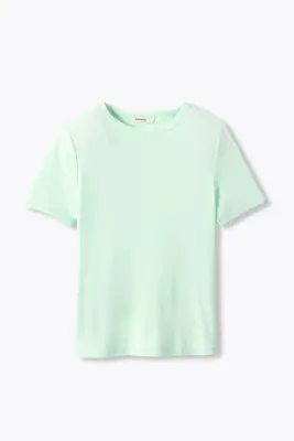 T-shirt côtelé manches courtes