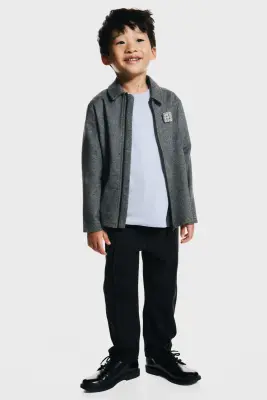 Pantalon jogger avec plis - Noir