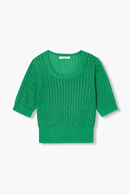 Pull court à paillettes Femme