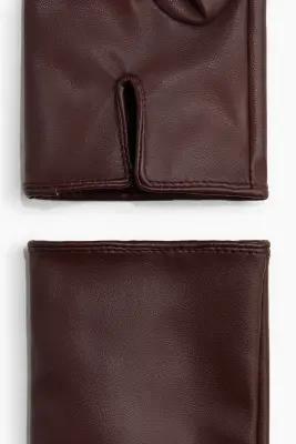 Gants en tissu enduit - Bordeaux