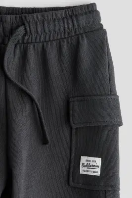 Short cargo en molleton - Gris foncé
