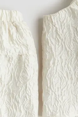 Ensemble 2 pièces en tissu jacquard - Blanc