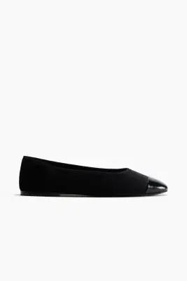 Ballerines en velours - Noir