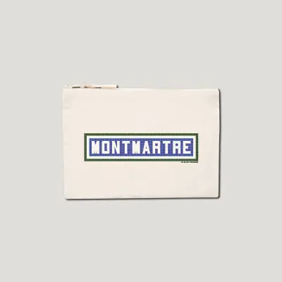 POCHETTE IMPRIMÉE - MONTMARTRE - ÉCRU