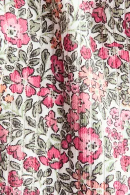Legging en coton côtelé - Rose/fleuri