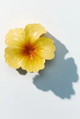 Pince à cheveux fleur - Jaune