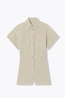 Combishort en toile Femme
