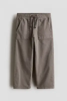 Pantalon jogger en twill de coton - Taupe