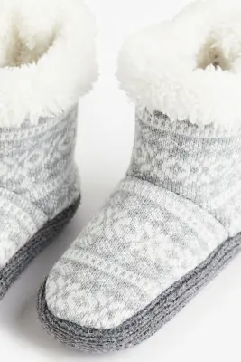 Chaussons - Gris clair/motif