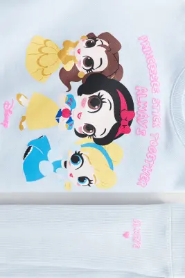 Ensemble 2 pièces avec sweat et legging - Bleu clair/Princesses Disney