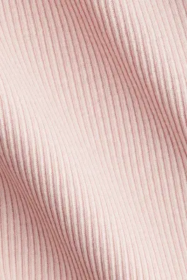 Robe volantée en maille côtelée - Rose clair