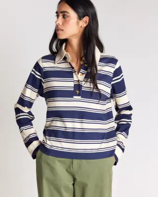 Tee-Shirt Maria rayures bleu marine et écru